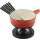 KUHN RIKON Caquelon Käse Fondue Set 8-teilig Induktion Eisenguss Ø 20 cm rot