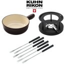 KUHN RIKON Caquelon Käse Fondue Set 8-teilig...