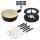 KUHN RIKON Caquelon Käse Fondue Set 8-teilig Induktion Eisenguss Ø 20 cm Schwarz