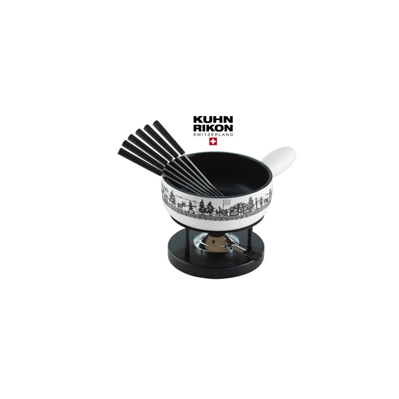 KUHN RIKON Caquelon Kse Fondue Set Induktion Alpweide  23 cm