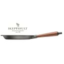 Skeppshult Gusseisen Bratpfanne Ø 24 cm mit Walnussholzgriff