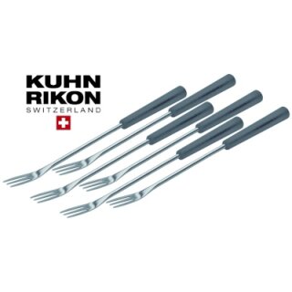 Kuhn Rikon Fondue Gabeln mit schwarzem Griff 6-teilig