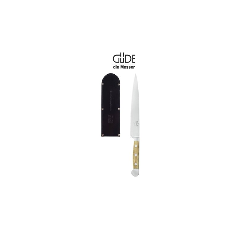 Gde Messer Schinkenmesser 21cm, Serie Alpha-Olive  mit Messerscheide