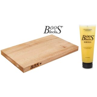 BOOS Blocks PRO CHEF-LITE Schneidebrett Ahorn 40x25x2,5 cm + Pflegecreme #BB08