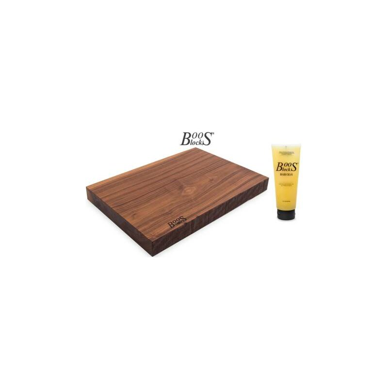 BOOS Blocks 1887 COLLECTION Schneidebrett Walnuss ca 53x27x4,5 + Pflegecreme #BB49
