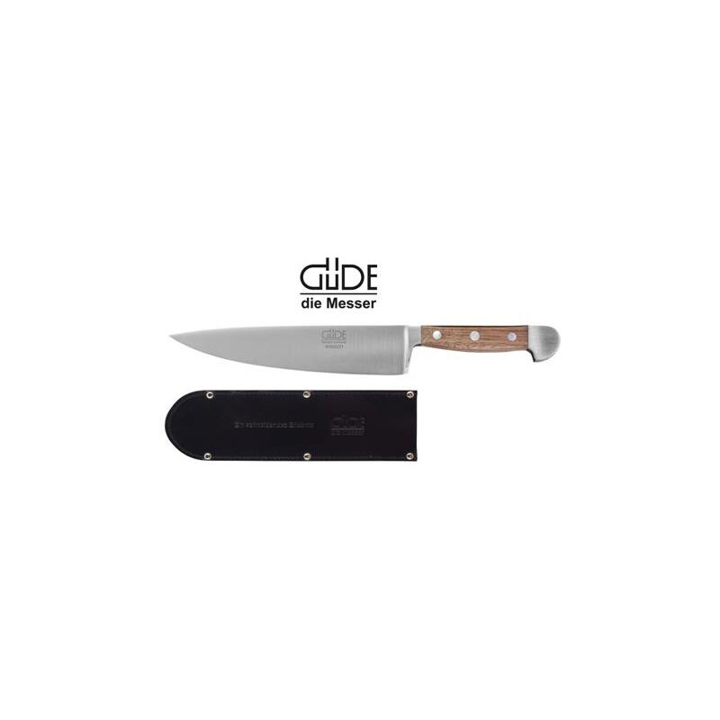 Gde Messer Kochmesser 21 cm, Serie Walnuss W805/21 mit gratis Messerscheide