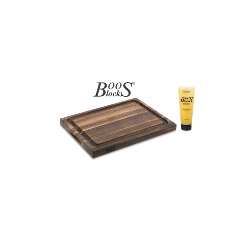 BOOS BLOCKS BLACK WALNUT Schneidebrett Walnuss 51x38x4 gratis Pflegecreme #BB33