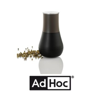 AdHoc Pfeffer- oder Salzmühle, Wippmühle PEPUP, schwarz/mokka