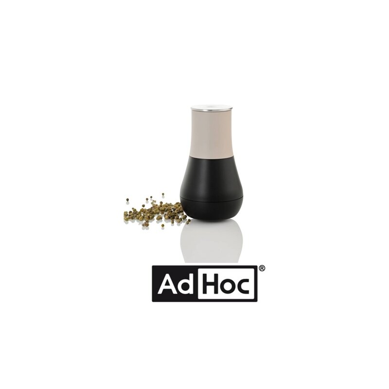 AdHoc Pfeffer- oder Salzmühle, Wippmühle PEPUP, schwarz/topaz
