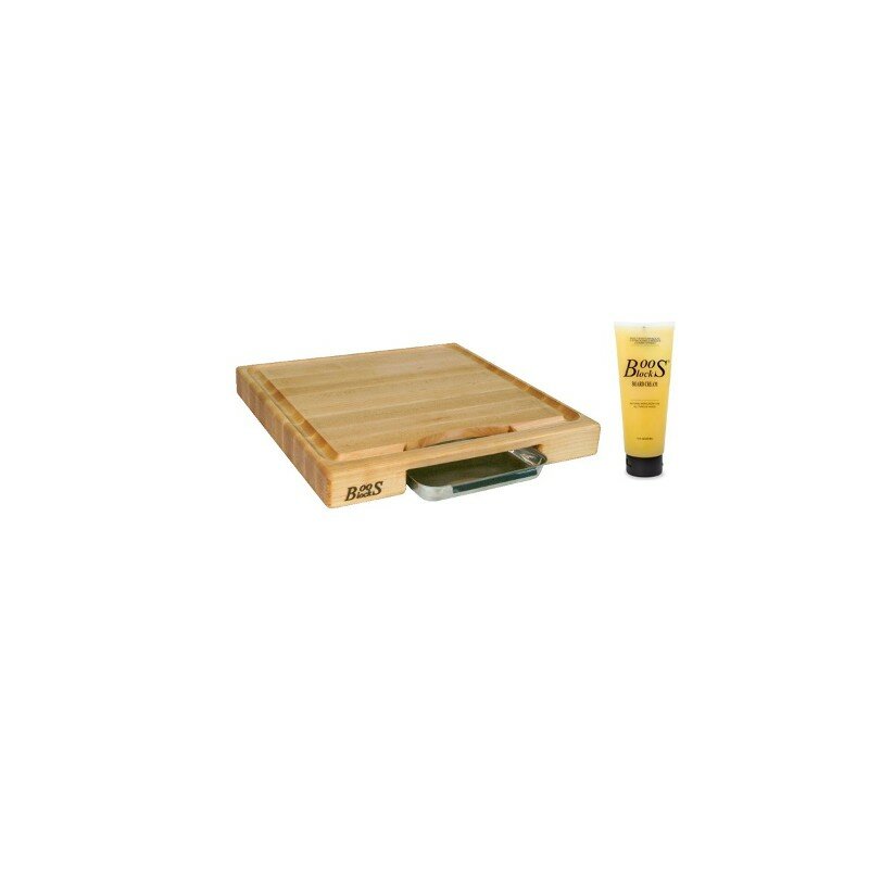 BOOS  PREP Master Schneidebrett  38 x 36 x 6 cm & gratis Pflegecreme (BB21)