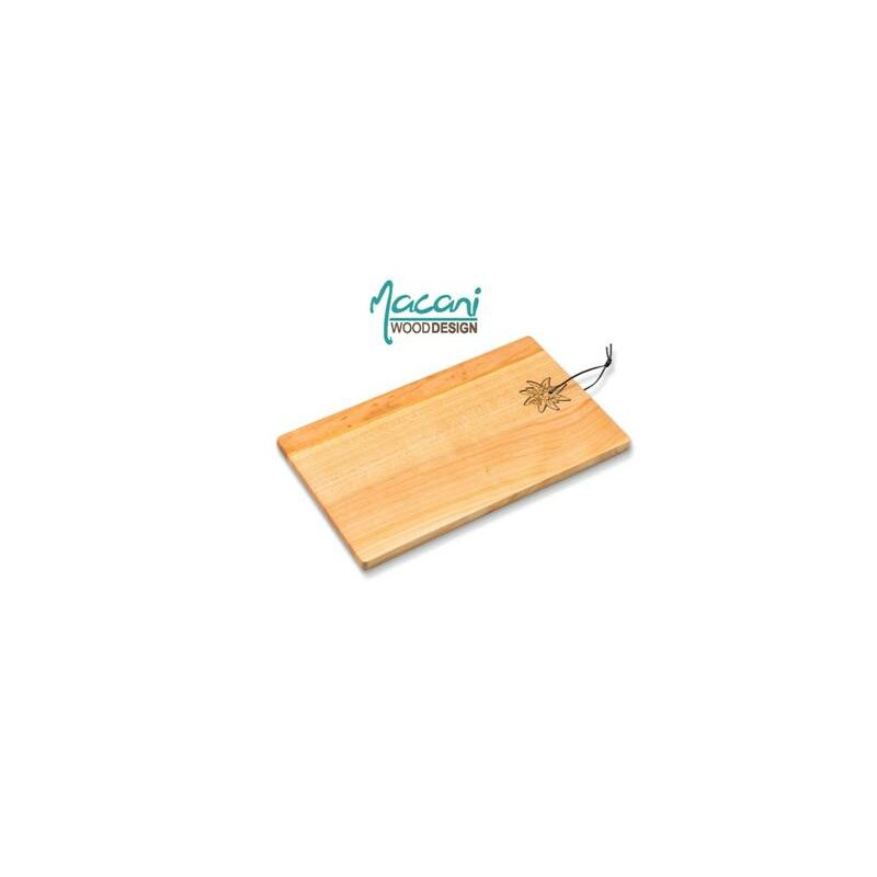 Macani WOODDESIGN 2x Schneidebrett Set geltes Kirschholz 30x18x1,5 cm Edelweiss