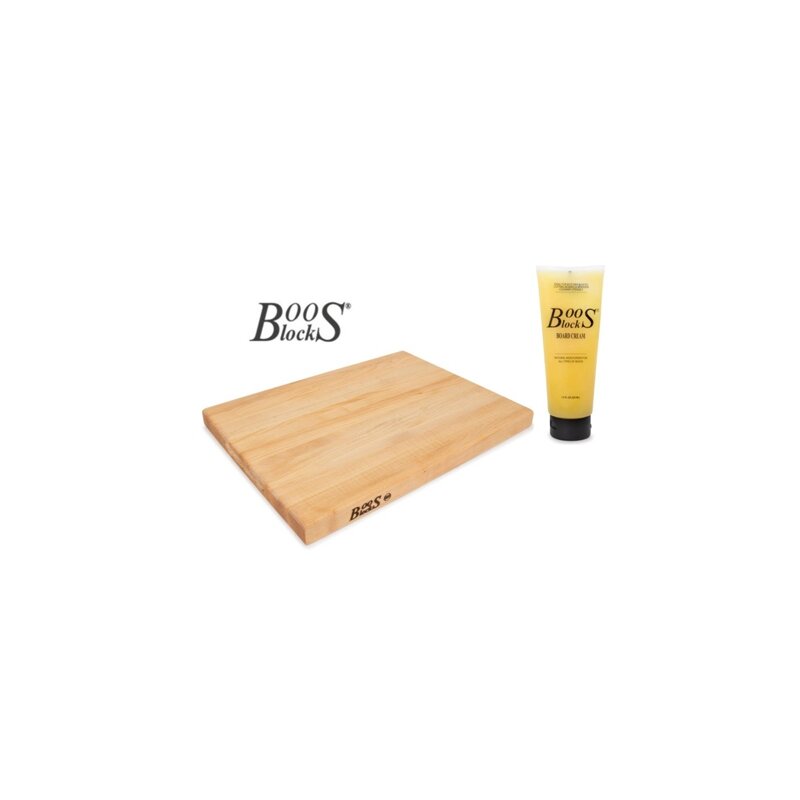 BOOS Blocks PRO CHEF Schneidebrett amerik. Ahorn 61 x 46 x 4 cm + Pflegecreme #BB03