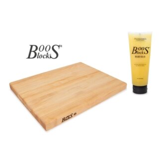 BOOS Blocks PRO CHEF Schneidebrett amerik. Ahorn 61 x 46 x 4 cm + Pflegecreme #BB03