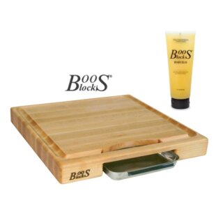 BOOS®  PREP Master Schneidebrett  46 x 46 x 6 cm & gratis Pflegecreme (BB23)