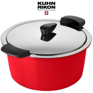 Kuhn Rikon HOTPAN Servier Kasserolle 2,0 L/Ø 18 cm in Rot