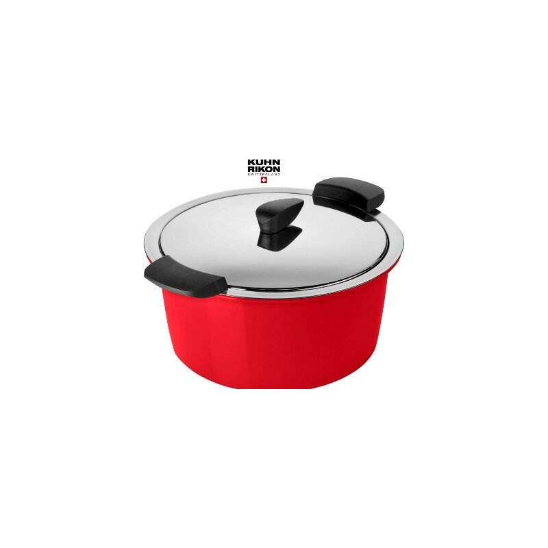 Kuhn Rikon HOTPAN Servier Kasserolle 3,0 L/ 22 cm in Rot - neue Farben
