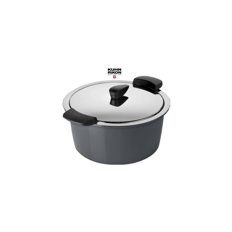 Kuhn Rikon HOTPAN Servier Kasserolle 3,0 L/ 22 cm in Grau - neue Farben