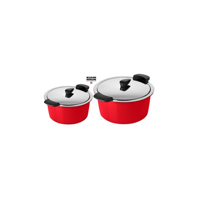 Kuhn Rikon HOTPAN Thermo + Energiespartopf Set 2,0 L, 3,0 L  in Rot - neue Farben