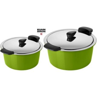 Kuhn Rikon HOTPAN Thermo + Energiespartopf Set 2,0 L, 3,0 L  in Grün - neue Farben