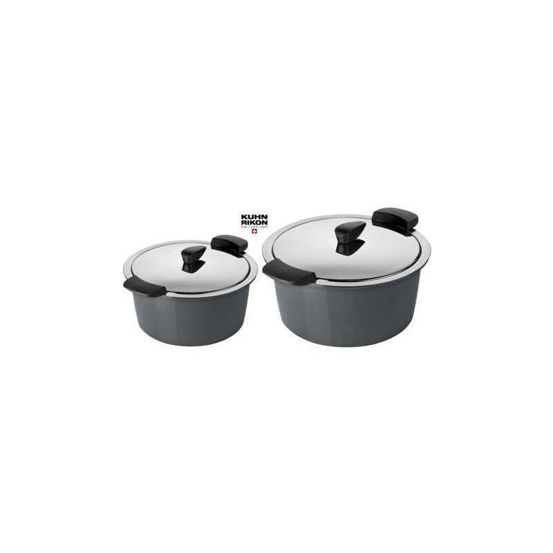 Kuhn Rikon HOTPAN Thermo + Energiespartopf Set 2,0 L, 3,0 L  in Grau - neue Farben