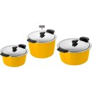 Kuhn Rikon HOTPAN Thermo + Energiespartopf Set 2,0 L, 3,0 L, 5,0 L in Gelb - neue Farben