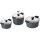 Kuhn Rikon HOTPAN Thermo + Energiespartopf Set 2,0 L, 3,0 L, 5,0 L in Grau - neue Farben