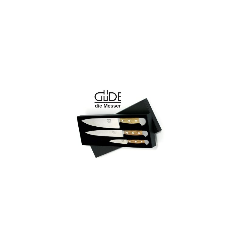 Gde Messerset 3-tlg. Geschenkbox, Alpha Olive