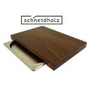 Schneidholz Gourmetbrett 420 x 300 x 40 Schwarznuss Massivholz