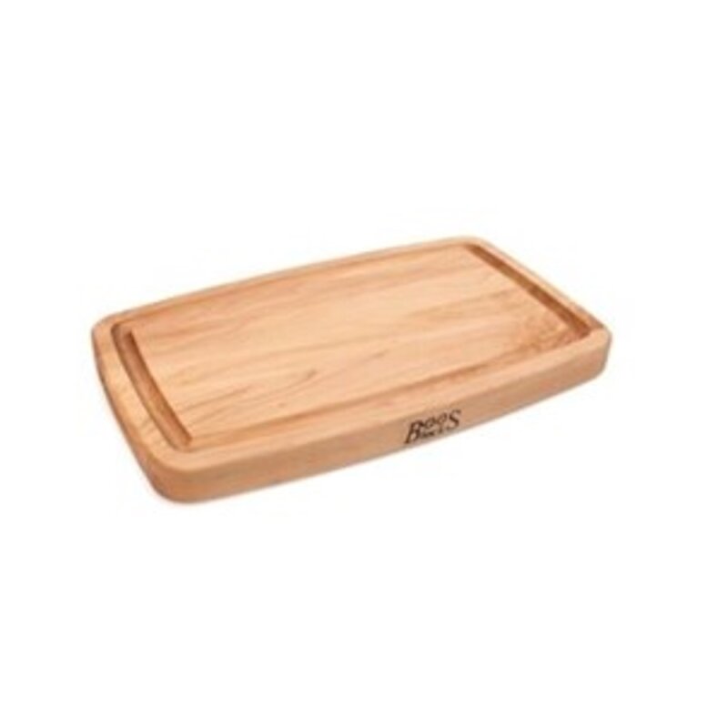 Boos Pro Chef Hard Maple Schneidebrett mit Griffmulden 45,7 × 28 × 3,8 cm, Oval